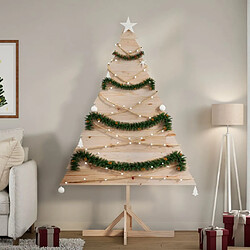 vidaXL Arbre de Noël en bois pour décoration 180 cm bois massif