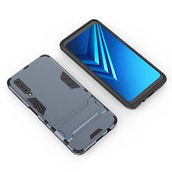 Wewoo Coque antichoc PC + TPU pour Galaxy A7 (2018), avec support (bleu marine)