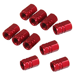 Acheter 20pcs Voiture Moto Roue Pneu Pneu Poussière Couvercle de Bouchon de Valve - Hexagonale Rouge