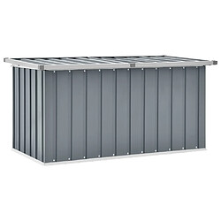 Helloshop26 Coffre boîte meuble de jardin rangement 129 x 67 x 65 cm gris 02_0013082