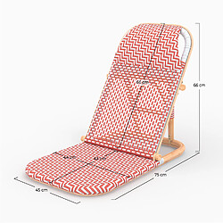 Rendez Vous Deco Chaise de plage Favignana terracotta pliable