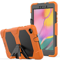 Coque en TPU + Silicone antichoc avec béquille orange pour votre Samsung Galaxy Tab A 8.0 Wi-Fi (2019) SM-T290/T295