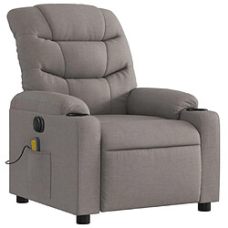 Avis Maison Chic Fauteuil Relax pour salon, Fauteuil de massage inclinable électrique Taupe Tissu -GKD47212