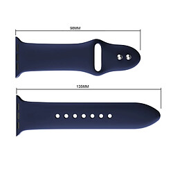 Avis Wewoo Bracelet Bande de montre en silicone à double rivets pour Apple Watch séries 3 et 2 1 38 mm (bleu foncé)