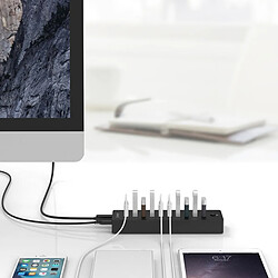 Acheter Wewoo Hub USB 2.0 noir 10 ports USB 2.0 avec indicateur de puissance LED et 1 m de câble USB