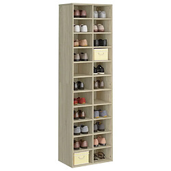 Avis Maison Chic Armoire à Chaussures,Meuble de Rangement à Chaussures chêne sonoma 54x34x183cm bois d'ingénierie -MN58663