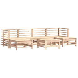 Avis Maison Chic Salon de jardin 7 pcs + coussins - Mobilier/Meubles de jardin - Table et chaises d'extérieur bois massif -MN34432