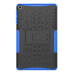 Coque en TPU hybride motif pneu avec béquille bleu foncé pour votre Samsung Galaxy Tab A 10.1 (2019) T510