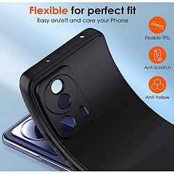 Htdmobiles Coque pour Xiaomi 13 Lite 5G - housse etui silicone gel fine + verre trempe - NOIR