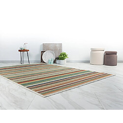 Lisa Design Noumea - tapis rectangulaire motif rayure - intérieur et extérieur - multicolore pas cher