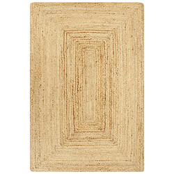 Decoshop26 Tapis fait à la main Jute Naturel 160x230 cm DEC023525