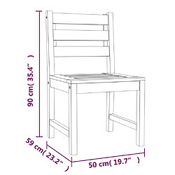 vidaXL Ensemble à manger de jardin 5pcs Bois de teck massif pas cher