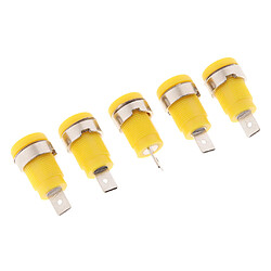 Acheter 5pieces 4mm Banana Jack Reliure Ecrou pour Socket Multimètre Banane jaune