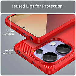 Avis Htdmobiles Coque pour Xiaomi Redmi Note 13 Pro 4G / Poco M6 Pro 4G - housse etui silicone gel carbone + verre trempe - ROUGE