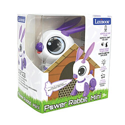 Lexibook Power Rabbit Mini - Robot lapin avec effets lumineux et sonores, contrôle par claquement de main, répétition pas cher