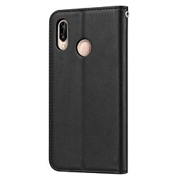 Avis Wewoo Housse Coque Étui en cuir Flip à texture de peau horizontale pour Huawei Y6 2019 / Y6 Pro 2019 / Enjoy 9eavec cadre photo et supportporte-cartes et porte-cartes noir