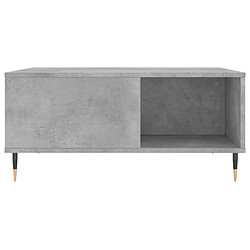 Avis vidaXL Table basse gris béton 80x80x36,5 cm bois d'ingénierie