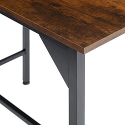 Tectake Ensemble table de bistrot Edinburgh - bois foncé industriel pas cher