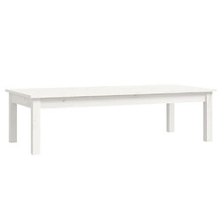 Maison Chic Table basse,Table Console Table d'appoint, Table pour salon Blanc 110x50x30 cm Bois massif de pin -MN75305