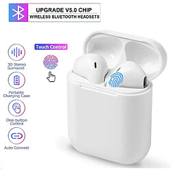 Universal Casque Bluetooth, IPX6 étanche, microphone intégré, suppression du bruit stéréo 3D HD, compatible avec Apple/Android