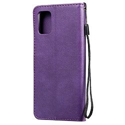 Etui en PU couleur unie magnétique violet pour votre Samsung Galaxy A71