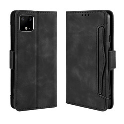 Wewoo Housse Coque Pour Google Pixel 4 Étui en cuir avec Motif mollet style skin sens peau fente carte séparée Noir