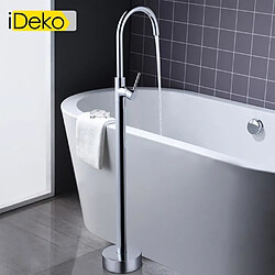 Acheter iDeko® Robinet de baignoire ilot sur Pied salle de bain douche verticale sans Douchette Chrome