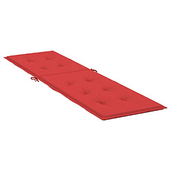 Avis vidaXL Coussin de chaise de terrasse rouge (75+105)x50x4 cm