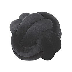 Beliani Coussin MALNI Velours 20 x 20 cm Unicolore Noir