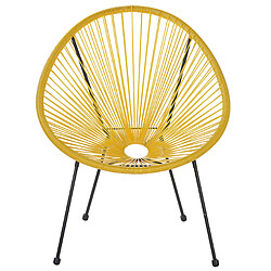 Beliani Chaise de jardin ACAPULCO II Jaune pas cher