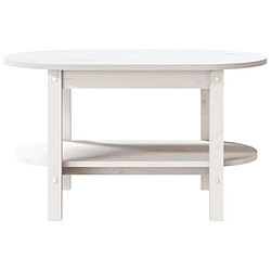 Acheter vidaXL Table basse Blanc 80x45x45 cm Bois massif de pin