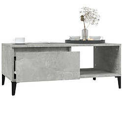 Avis vidaXL Table basse Gris béton 90x50x36,5 cm Bois d'ingénierie