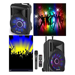 Acheter Fenton SONO PORTABLE 12" PARTY KARAOKE SUR BATTERIE /SD/USB/BT/MP3 + MICRO SANS FIL HQ LEDS RGB + Télécommande pour la fête en KARAOKE