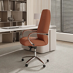 Avis ICONIK INTERIOR Chaise de bureau ergonomique avec roulettes et accoudoirs - Manga Marron