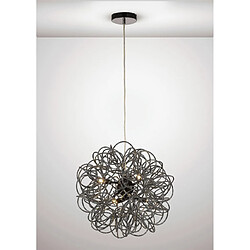 Luminaire Center Suspension Cassidy Noir 6 ampoules 48cm