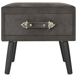 Acheter Maison Chic Table de chevet Table de Nuit Meuble de Rangement Gris 40x35x40 cm Velours