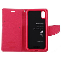 Acheter Wewoo Coque Magenta pour iPhone X Cross Texture Horizontal Housse en cuir avec fentes FANCY DIARY cartes et porte-monnaie support