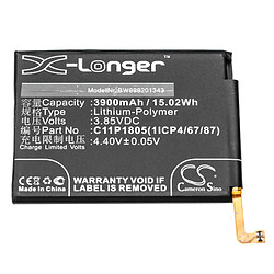 vhbw batterie remplace Asus C11P1805(1ICP4/67/87) pour smartphone (3900mAh, 3,85V, Li-Polymère)