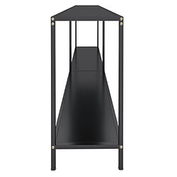 Acheter Maison Chic Table console | Meuble d'entrée | Table d'appoint Noir 200x35x75,5 cm Verre trempé -GKD58643