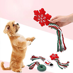 Jouet de corde interactif pour chien, 6 paquets, pour la dentition, cadeau de Noël, pour nettoyer les dents