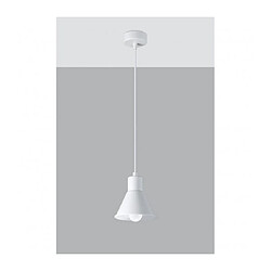 Luminaire Center Suspension Taleja Dome Acier blanc 1 ampoule 120cm