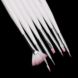 Acheter Set de 7pièces Brosse à Ongle Dessin Peinture Pinceaux Nail Art Crayons Stylos de ongle