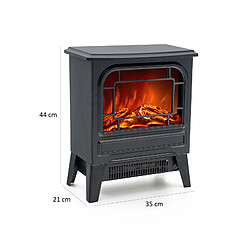 Acheter Cheminée Électrique 1950W Kekai Nebraska 35x21x44 cm Noir avec Simulation de Feu pour Intérieur