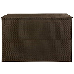 Helloshop26 Boîte de stockage de jardin 150 x 100 x 100cm résine tressée marron 02_0013137