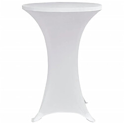 Avis vidaXL Housses élastiques de table Ø 70 cm Blanc 4 pcs