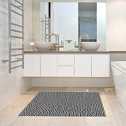 Alter Tapis de salle de bain, 100% Made in Italy, Tapis résistant aux taches avec impression numérique, Tapis antidérapant et lavable, Modèle optique - Adamina, cm 62x52