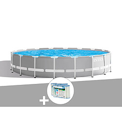 Kit piscine tubulaire Intex Prism Frame ronde 6,10 x 1,32 m + 6 cartouches de filtration