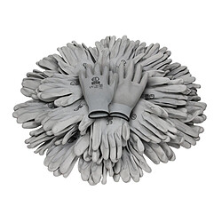 Acheter ECD Germany 24 Paires de Gants de Travail en PU - Taille 10-XL - Couleur Gris - Élastique - Protection Usages Multiples - pour Mécanicien Constructeurs Travail de Jardin Bricolage Activités Montage