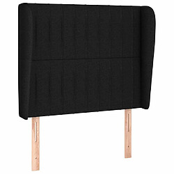 Maison Chic Tête de lit scandinave avec oreilles,meuble de chambre Noir 103x23x118/128 cm Tissu -MN10511