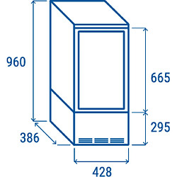 Acheter COOLHEAD Vitrine Réfrigérée 4 Faces Vitrées Blanche Positive - 78 Litres - Cool Head